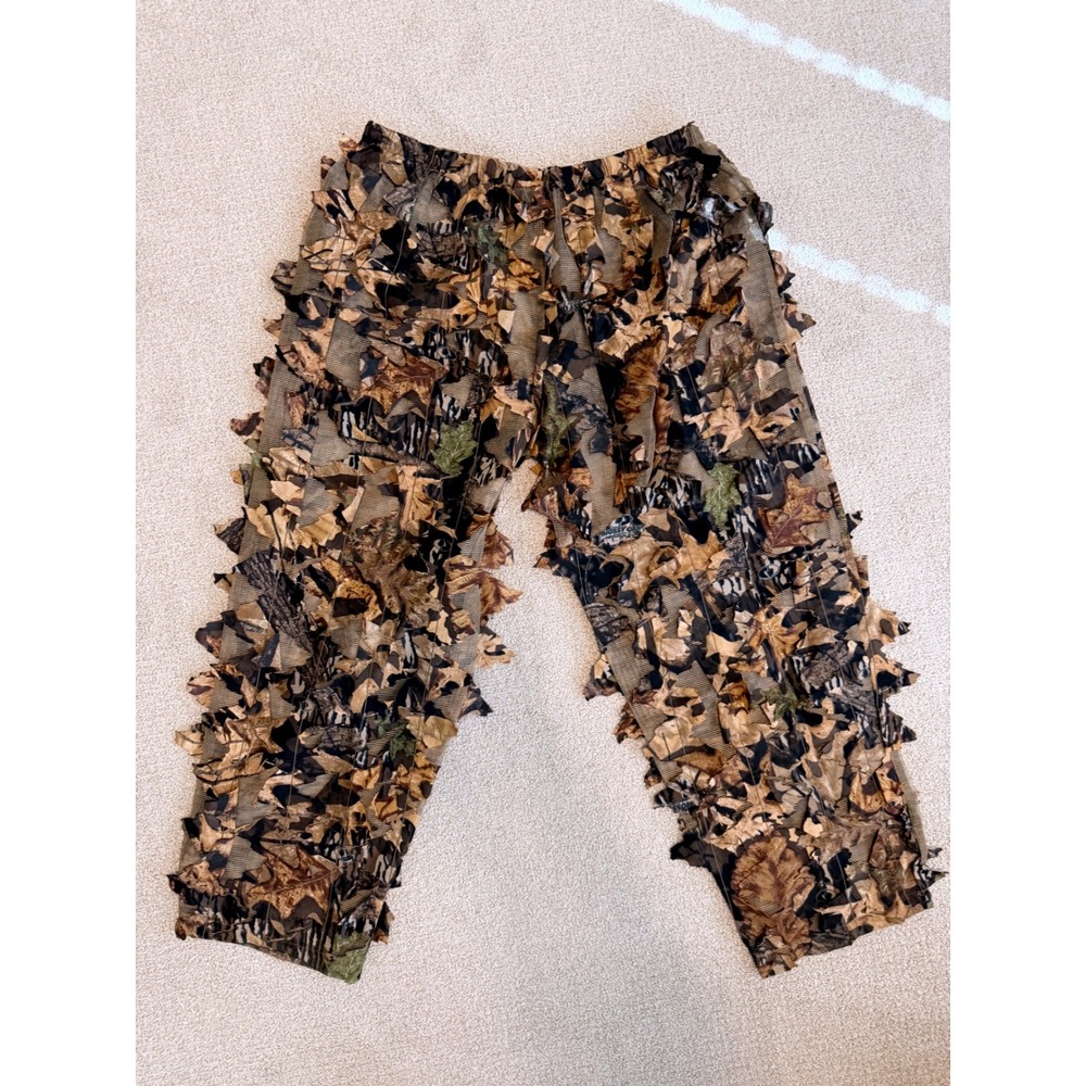 Mossy Oak 3D Leafy Camo Pants XL Forest Floor Mesh Hunting Ghillie Mexico